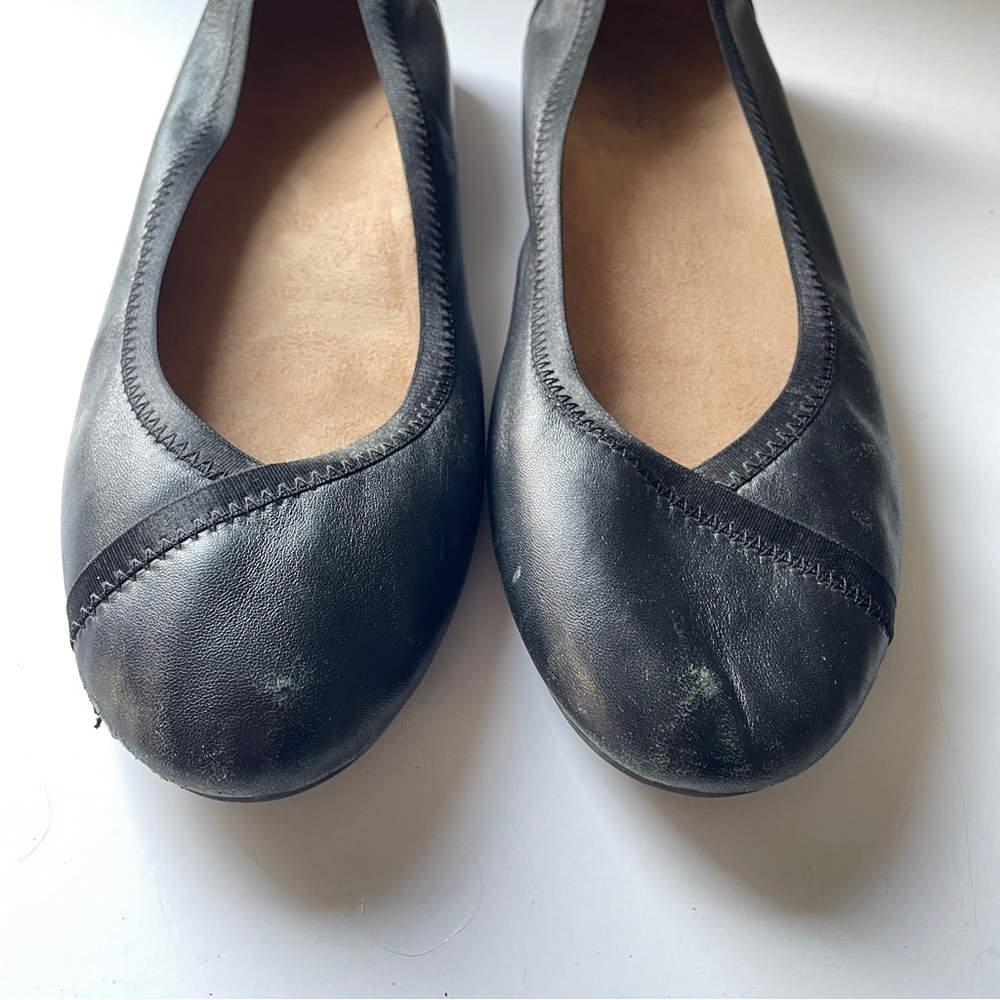 VIONIC Caroll Black Leather Orthotic Ballet Flat Comfort Shoe Professional FLAW - Picture 3 of 13